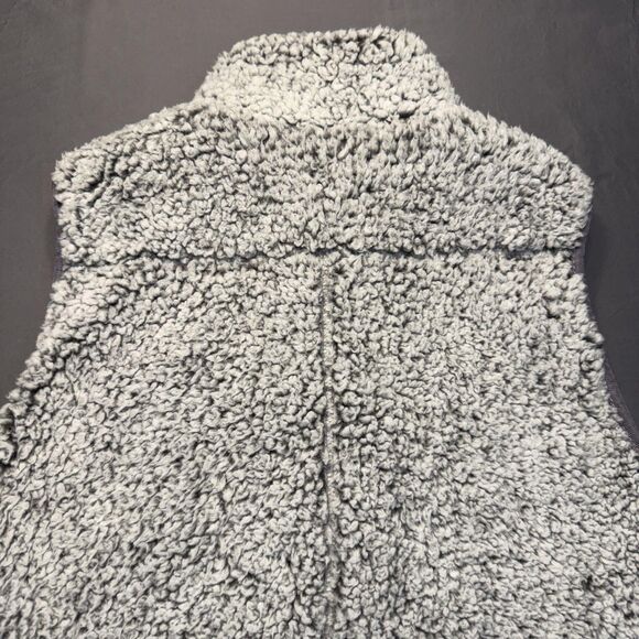 Thread & Supply Vest Womens Small Gray Sherpa Fleece Zip Pockets Cozy Layer - Picture 8 of 9